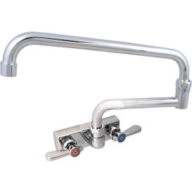 Stainless Steel Faucet, 18" Swing Spout, 4" Splash Mount view 2