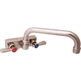 Evolution Stainless Steel Faucet, 8" Swing Spout, 4" Splash Mount view 2