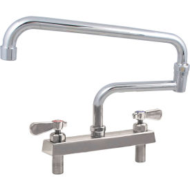 Stainless Steel Faucet, 18" Swing Spout, 8" Deck Mount view 2
