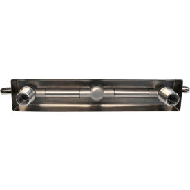 Stainless Steel Faucet, 4-1/2" Gooseneck Spout, 8" Splash Mount view 2