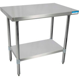 Bk Resources, Inc. SVT-1824 BK Resources 430 Stainless Steel Table, 24 x 18", Undershelf, 18 Gauge image.