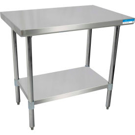 BK Resources 430 Stainless Steel Table 30 x 18"" Undershelf 18 Gauge