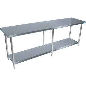 Bk Resources, Inc. SVT-9624 BK Resources 430 Stainless Steel Table, 97 x 24", Adjustable Undershelf, 18 Gauge image.