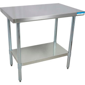 Bk Resources, Inc. VTT-1830 BK Resources 430 Stainless Steel Table, 30 x 18", Galvanized Undershelf, 18 Gauge image.