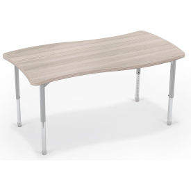 MooreCo Hierarchy Creator Rectangle Table Gray Elm Matching Edge 