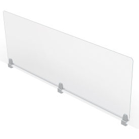 Balt 45261 MooreCo Clear Acrylic 24"H x 72"W Edge Clamp Acrylic Panel 4mm Thick image.