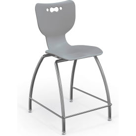 MooreCo Hierarchy 24" Mid Back Stool Gray 