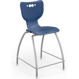 MooreCo Hierarchy 24" Mid Back Stool Navy 