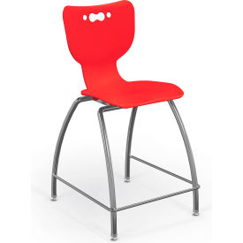 MooreCo Hierarchy 24" Mid Back Stool Red 