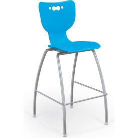 MooreCo Hierarchy 30" Mid Back Stool Blue 