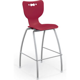 MooreCo Hierarchy 30" Mid Back Stool Maroon 