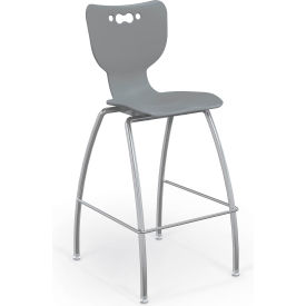 MooreCo Hierarchy 30" Mid Back Stool Gray 