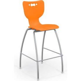 MooreCo Hierarchy 30" Mid Back Stool Orange 