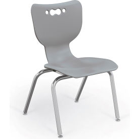 Balt 53316-1-GREY-NA-CH Balt® Hierarchy 16" Plastic Classroom Chair - Gray image.