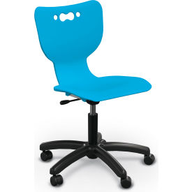 MooreCo Hierarchy 5-Star Chair No Arms Hard Caster Blue 