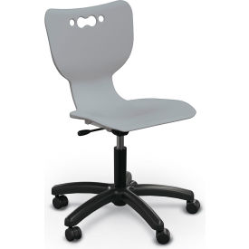 Hierarchy 5-Star Chair, No Arms, Hard Caster, Gray view 2