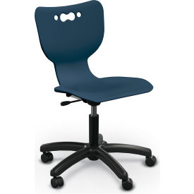 Hierarchy 5-Star Chair, No Arms, Hard Caster, Navy view 2