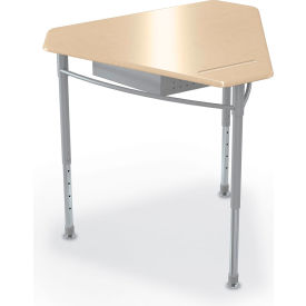 Astute Hard Plastic Desk, 26"W x 19-5/16"D, Fusion Maple w/ Matching Edge Band view 2