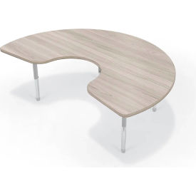 MooreCo Hierarchy Activity Kidney Table Gray Elm Matching Edge 