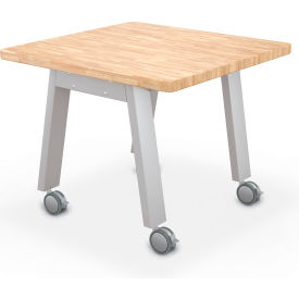 MooreCo 3636 Compass Makerspace Table 36"L x 36"W x 29-5/8"H Butcher Block Top 