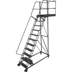 Ballymore Co Inc CL-11-35-P Ballymore 11 Step Steel Cantilever Ladder -35" Overhang, Perforated Tread - CL-11-35-P image.