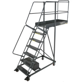 Ballymore Co Inc CL-6-28-P Ballymore 6 Step Steel Cantilever Ladder -28" Overhang, Perforated Tread - CL-6-28-P image.