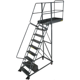 Ballymore Co Inc CL-9-42-P Ballymore 9 Step Steel Cantilever Ladder -42" Overhang, Perforated Tread - CL-9-42-P image.