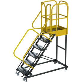 Ballymore ProLine 6 Step Extra Heavy Duty Rolling Safety Ladder Perforated 1000 lb. Capacity 