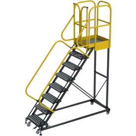 Ballymore ProLine 8 Step Extra Heavy Duty Rolling Safety Ladder Serrated 1000 lb. Capacity 