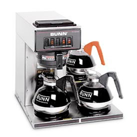 Bunn-O-Matic Corporation 13300.0003 Pourover Coffee Brewer With 3 Warmers, VP17-3, Stainless Steel image.