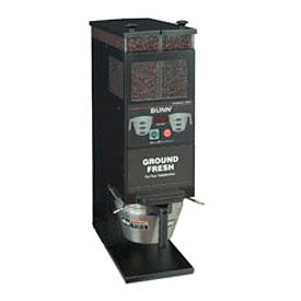 Bunn-O-Matic Corporation 33700.0001 Portion Control Grinder With 2 Hoppers, G9-2T DBC, Black image.