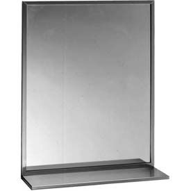 Bobrick Washroom Equipment, Inc B166 1830 Bobrick® Channel Frame Mirror/Shelf Combination 18" x 30" - B166 1830 image.