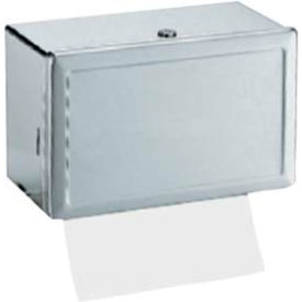 Bobrick Horizontal Folded Paper Towel Dispenser W/Tumbler Lock, Stainless Steel
