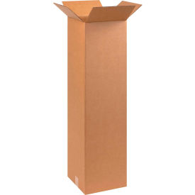 Global Industrial B39581 Global Industrial™ Tall Cardboard Corrugated Boxes, 10"L x 10"W x 38"H, Kraft image.