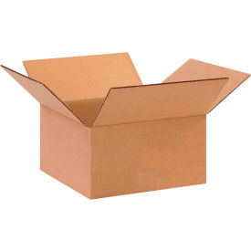 Global Industrial B68620 Global Industrial™ Flat Cardboard Corrugated Boxes, 10"L x 10"W x 5"H, Kraft image.