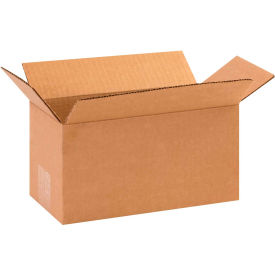 Global Industrial B39576 Global Industrial™ Long Cardboard Corrugated Boxes, 10"L x 5"W x 5"H, Kraft image.