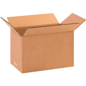 Global Industrial B68610 Global Industrial™ Long Cardboard Corrugated Boxes, 10"L x 6"W x 6"H, Kraft image.