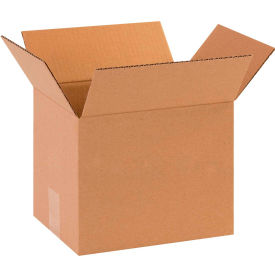 Global Industrial B1638448 Global Industrial™ Cardboard Corrugated Boxes, 10"L x 8"W x 10"H, Kraft image.