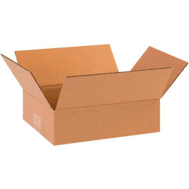 Global Industrial™ Flat Cardboard Corrugated Boxes 10""L x 8""W x 3""H Kraft