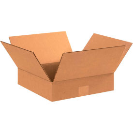 Global Industrial B1638363 Global Industrial™ Flat Cardboard Corrugated Boxes, 11"L x 11"W x 3"H, Kraft image.