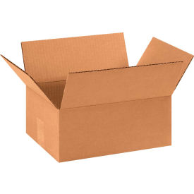 Global Industrial™ Flat Cardboard Corrugated Boxes 11-1/4""L x 8-3/4""W x 4""H Kraft