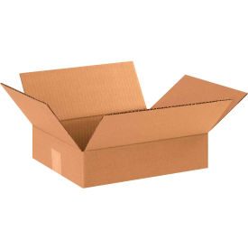 Global Industrial™ Flat Cardboard Corrugated Boxes 12""L x 10""W x 3""H Kraft