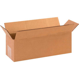 Global Industrial B68635 Global Industrial™ Long Cardboard Corrugated Boxes, 12"L x 4"W x 4"H, Kraft image.
