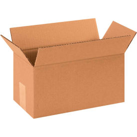 Global Industrial B1638341 Global Industrial™ Cardboard Corrugated Boxes, 12"L x 7"W x 7"H, Kraft image.