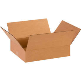 Global Industrial™ Flat Cardboard Corrugated Boxes 14""L x 11""W x 3""H Kraft
