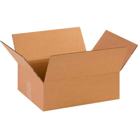 Global Industrial™ Flat Cardboard Corrugated Boxes 14""L x 11""W x 4-1/2""H Kraft