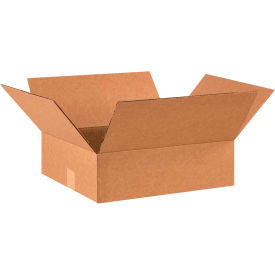 Global Industrial™ Flat Cardboard Corrugated Boxes 14""L x 12""W x 3""H Kraft