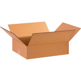 Global Industrial™ Flat Cardboard Corrugated Boxes 15""L x 12""W x 4""H Kraft