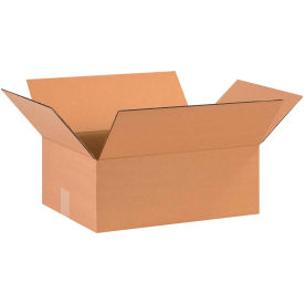Global Industrial™ Flat Cardboard Corrugated Boxes 15""L x 12""W x 5""H Kraft