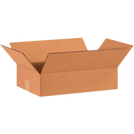 Global Industrial B39656 Global Industrial™ Flat Cardboard Corrugated Boxes, 16"L x 10"W x 4"H, Kraft image.